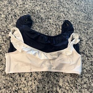 J. Crew Scoop Neck Ruffle Bikini Top